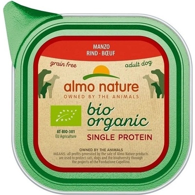 Almo Nature Bio Organic Single protein Adult Dog hovädzie 150 g
