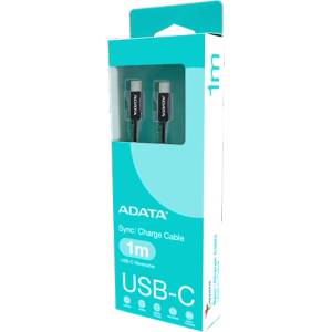 ADATA USB 3.2 - USB TypeC - TypeC кабел 1 м пластмасов черен CACC-100PN-BK (CACC-100PN-BK)