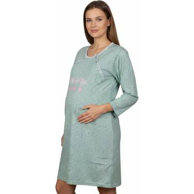 Бледозелена нощница за кърмачки със сърца