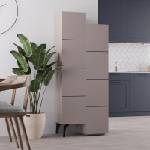 TopMebel Меламинов многофункционален шкаф TopMebel Stair в светъл мока цвят 62, 2x37, 4x156cm