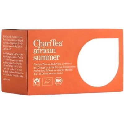 ChariTea African Summer BIO Rooibos s pomerančem a vanilkou Fairtrade bez kofeinu 20 x 2 g