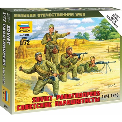 ZVEZDA Wargames WWII figurky 6138 Soviet Paratroops 1:72