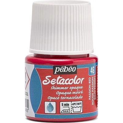 Pébéo Setacolor opaque farba na textil 46 shimmer pass red 45 ml
