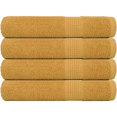 vidaXL Кърпи FROGN 4 бр. Златни 100x200 см 360 г/м2 (136819)