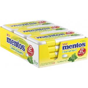 Mentos CleanBreath Lemonmint Картонена кутия 12 x 21 g