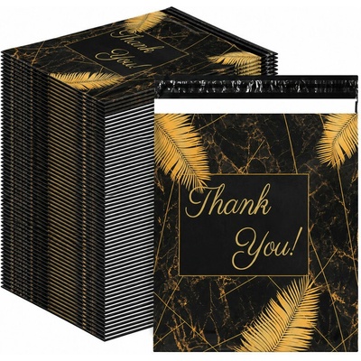 REALG RC129 kurýrní plastové 255 × 370 mm, Thank You, černé - balení 50 ks