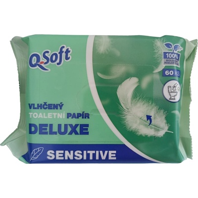 Q Soft Deluxe Sensitive vlhčený 60 ks