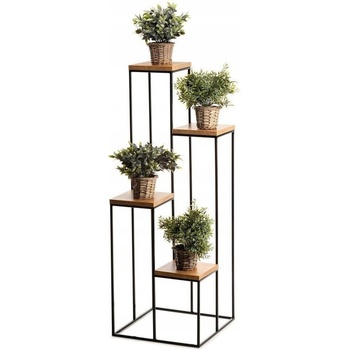 DekorStyle Stojan na květiny Quattro 110 cm černý