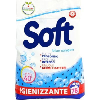 Soft classic Blue Oxygen prací prášok klasik aktívny kyslík biele a svetlé prádlo 4,68 kg 78 PD