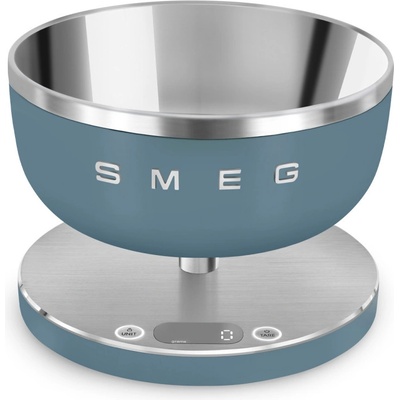 Smeg Кухненска везна Smeg Collezione KSC01SBMWW, До 5 кг/5 л, ТАРА, LED дисплей, Противоплъзгаща се основа, Автономия до 36 часа, Буреносно синьо (KSC01SBMWW)