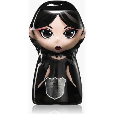 Wednesday Gothic Macabre šampón, kondicionér a sprchový gél 3 v 1 pre deti 400 ml