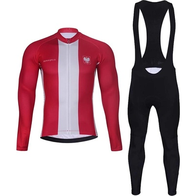 Bonavelo a nohavice POLAND WINTER biela/červená