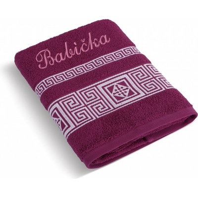 Bellatex Froté uterák 50x100 grécka kolekcia 155/022 s výšivkou Babička