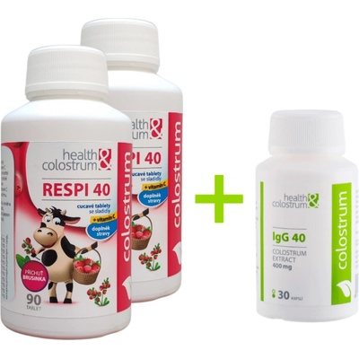 Colostrum Respi pastilky Respi 40 s mikrobiálními lyzáty a vitamínem C 2 x 90 ks + 30 ks