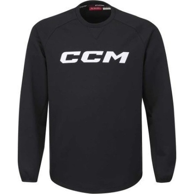 CCM mikina CCM Locker Room Fleece Crew SR Senior čierna