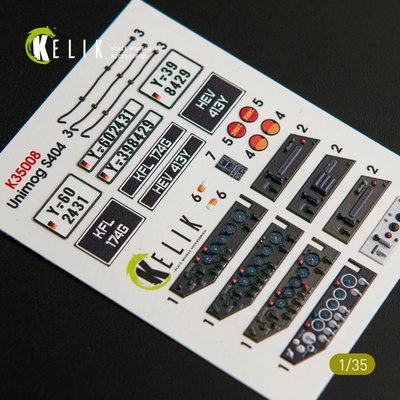 ICM Kelik Unimog 404 interior 3D decals forkit 1:35