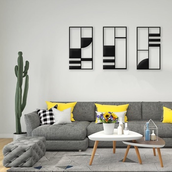 Image 1 of Decono Метална Декорация Триптих Семпли Форми