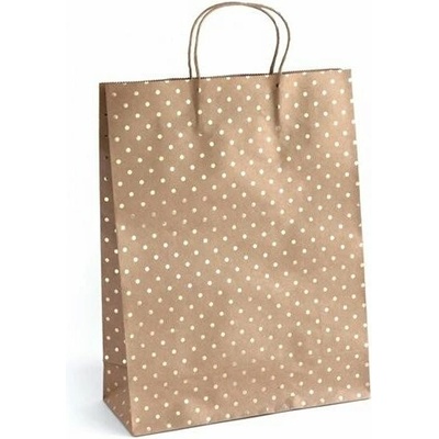 Galeria Papieru Dárková taška - XL, 39 x 30 cm, kraft, zlaté puntí – Zbozi.Blesk.cz