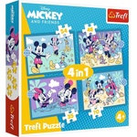Trefl Пъзел Trefl 4 в 1 - Забавни случки с Мики Маус (34669) - ozone