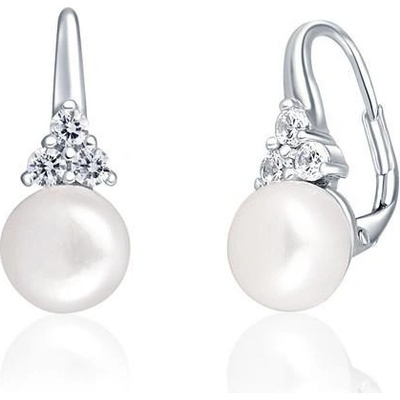 JwL Luxury Pearls stříbrné s pravou perlou a zirkony JL0641