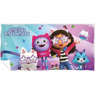 Carbotex Detská osuška Gábinin Kúzelný Domček Rozjazdy pre Hviezdy 70 x 140 cm
