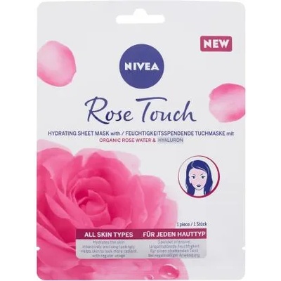 Nivea Rose Touch Hydrating Sheet Mask хидратираща текстилна маска за лице за жени