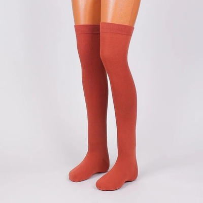 Дамски 7/8 чорапи в керемиден цвят