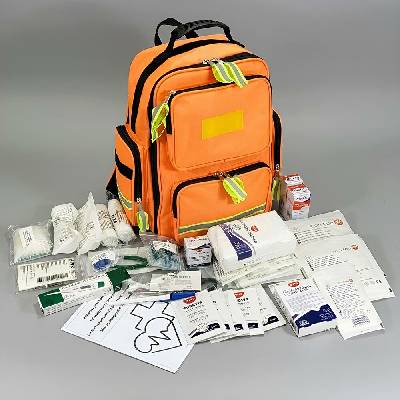 VMBal Zdravotnícky batoh Emergency oranžový s náplňou ŠKOLA