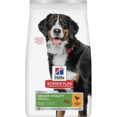 Hill's Science Plan Senior Vitality pre veľké staršie psy s kuracím a ryžou 2 x 14 kg