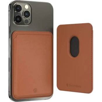 Image 1 of SwitchEasy MagWallet Leather Card Holder with MagSafe - кожен портфейл (джоб) за прикрепяне към iPhone с MagSafe (кафяв)