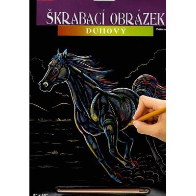 ARTLOVER Škrabací obrázok dúhový Bežiaci kôň