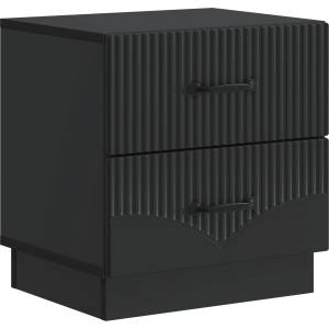 vidaXL Нощен шкаф Черно 43 x 34, 5 x 44, 5 см Инженерна дървесина (895217)