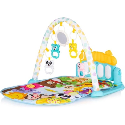Chipolino Постелка за гимнастика "Зоо парти" синя (3800931056193)