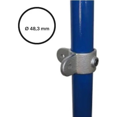 Konstrukční fitinka, spojka ocelových trubek pr. 48,3 mm – kloubový ''sameček'' dvojitý, rohový 168M-D48