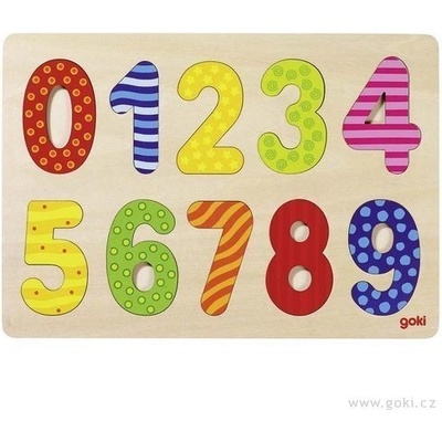 Goki Číslice vkládací puzzle