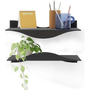 Umbra hk ltd (Канада) Комплект от 2 бр. рафтове umbra surf за стенен монтаж - цвят черен (umbra 1023282-040)