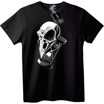 NOONEBRAND Тениска Череп пясъчен часовник - 6XL, Black