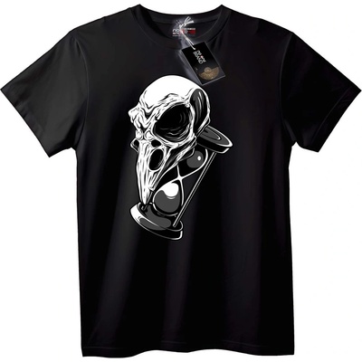 NOONEBRAND Тениска Череп пясъчен часовник - 6XL, Black