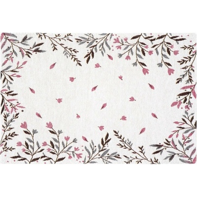 SCANquilt Prestieranie motiv vetvičky sivá ružová 32x135 cm