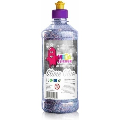 Megaslizoun lepidlo na sliz třpytivé stříbrné 500 ml