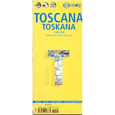 Toskánsko Toscana 1:400t mapa Borch