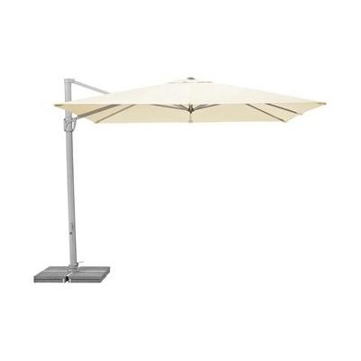 Suncomfort Boční slunečník Sunflex, Suncomfort, čtvercový, potah červený (terakota), rám světle šedý, 300x300 cm