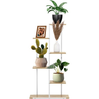 Springos Kovový stojan na květiny GA0212 113 cm bílý – Zbozi.Blesk.cz