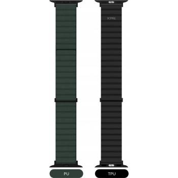 Jcpal FlexDuo каишка за Apple Watch 38/40/41 мм, черна/зелена (JCP6317) (JCP6317)