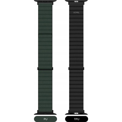 Jcpal FlexDuo каишка за Apple Watch 38/40/41 мм, черна/зелена (JCP6317) (JCP6317)