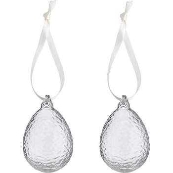 Skleněná velikonoční vajíčka Gry Clear set 2 ks COOEE Design