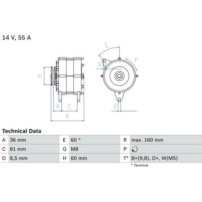 generátor BOSCH 0 986 036 020