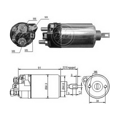 Spínač startéru 0001208046 Bosch 0331302048