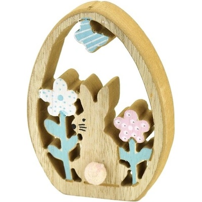 Dommio Vajíčko so zajačikom a kvetmi, 13 cm