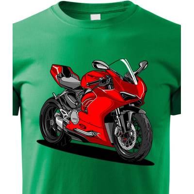 Dětské tričko Ducati Panigale V2 ZelenáCanvas Dětské tričko Bezvatriko.cz 1873